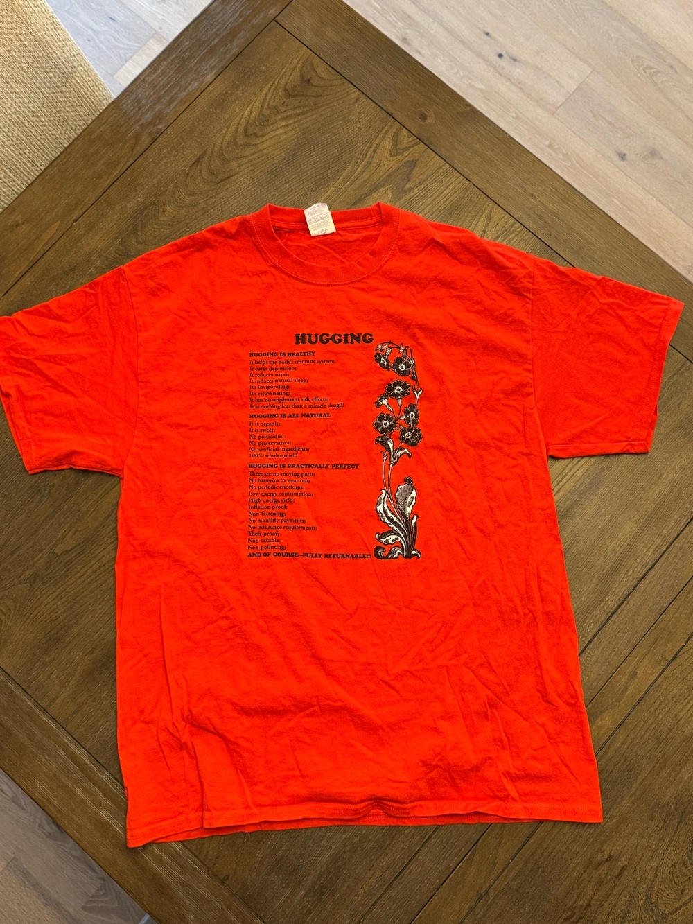 Men's Red “Hugging” Graphic Tee